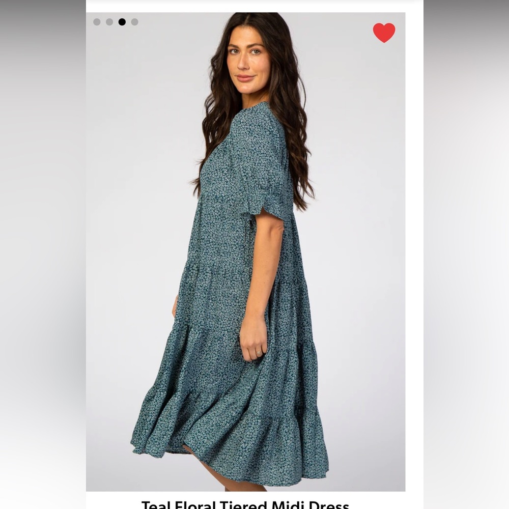 Floral tiered Maxi/MIDI Fall Dress from Shop Pink Blush cottage core - Picture 3 of 7